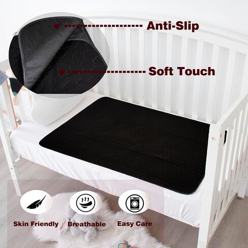 Waterproof Chair Pads for Incontinence Absorbent Seat Protector Pads for Adults Chucks Pads Washable Chair Protector Pads for Chairs Bed Adults, Elderly, Kids & Pets Gray 21"X22"4 Pack in Kuwait