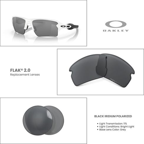 Oakley Authentic Flak 2.0 OO9295 عدسات استبدال الاستقطاب للرجال للنساء + حزمة مع مجموعة مصمم Iwear Care Kit in Saudi Arabia