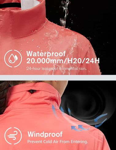 fit space Women's HydroLite Golf Jacket Waterproof 20K Rain Jacket Lightweight Stretch for Outdoor Activities in Saudi Arabia