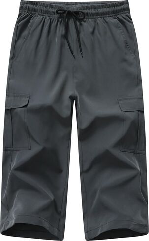Boys Cargo Capris Youth Quick Dry Lightweight Pull-On Hiking Shorts for Sports Outdoor in Kuwait