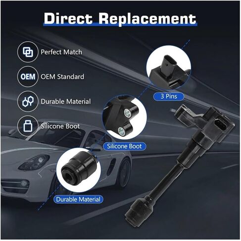 3pcs ملفات الإشعال+ 3pcs شرارة Iridium شرارة متوافقة مع Ford EcoSport 2018-2020 UF736+ 93593 الاشتعال in Kuwait