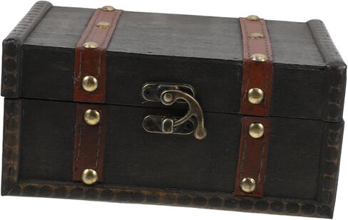 Wooden Storage Box with Lid Vintage Rectangular Keepsake Chest Multifunctional Organizer for Jewelry Trinkets and Documents Wood Construction for Classroom and Home in Saudi Arabia