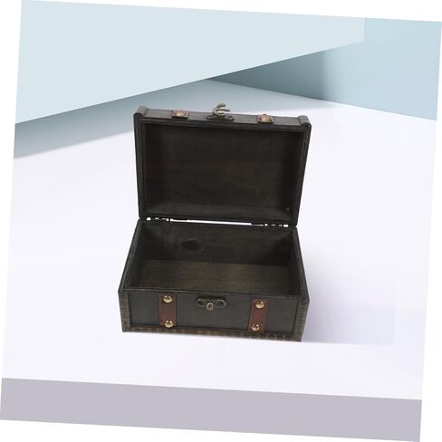 Wooden Storage Box with Lid Vintage Rectangular Keepsake Chest Multifunctional Organizer for Jewelry Trinkets and Documents Wood Construction for Classroom and Home in Saudi Arabia
