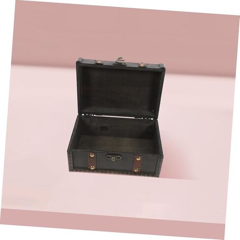 Wooden Storage Box with Lid Vintage Rectangular Keepsake Chest Multifunctional Organizer for Jewelry Trinkets and Documents Wood Construction for Classroom and Home in Saudi Arabia