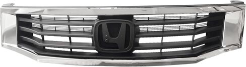 Partsflow Front Pumper Grille Black with Chrome Mesh Grill لعام 2009 2009 2010 Honda Accord HO1202104 in Saudi Arabia