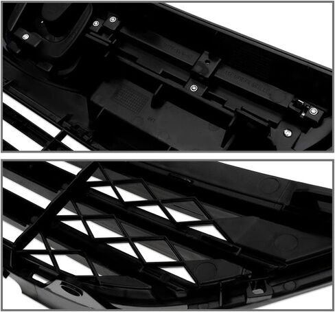 PIT66 Front Bumper Hood Grille Guards + 2Pcs Eye Lid, Compatible with 2016-2018 Honda Civic 10th GEN OE Factory Style ABS Plastic Grill 68431JA00A in Kuwait