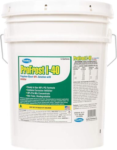 ComStar ProFrost I-100, Propylene Glycol Anti-Freeze with Inhibitor, Ready to Use Formula, 100% Pure Propylene Glycol, Made in USA, 5 Gallon (35-720) in Saudi Arabia