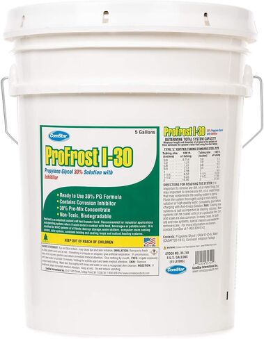 ComStar ProFrost I-100, Propylene Glycol Anti-Freeze with Inhibitor, Ready to Use Formula, 100% Pure Propylene Glycol, Made in USA, 5 Gallon (35-720) in Saudi Arabia