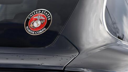 Elektroplate Officially Licensed US Marine Corps Premium Decal (3.25")| Metallic 3D Embossing All Weather Vinyl Sticker for Car, Water Bottle, Laptop, Cooler, Bumper, Phone and More | Made in The USA in Saudi Arabia