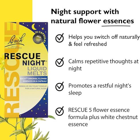 Bach Rescue Sleep Natural Sleep Remedy Liquid Melts Natural Sleeping Aid - 28 Capsules (2 Pack (28 Capsules)) in Saudi Arabia