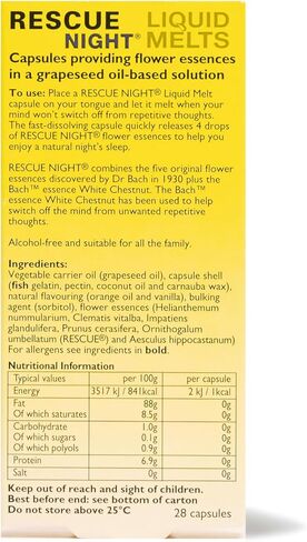 Bach Rescue Sleep Natural Sleep Remedy Liquid Melts Natural Sleeping Aid - 28 Capsules (2 Pack (28 Capsules)) in Saudi Arabia