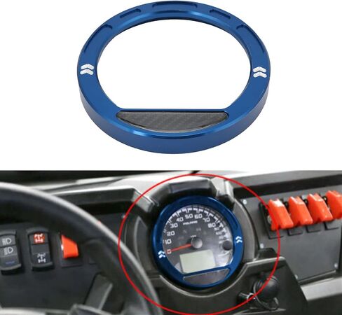 ACOUTO RZR GAUGE TRIM - CNC Machined Aluminium ، استبدال Polaris RZR570 RZR 800 900 1000 (الأزرق) in Saudi Arabia