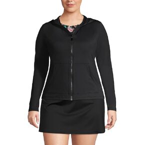 Lands' End Women's Sunshade UPF 50 Hooded Zip Front Rash Guard in Kuwait