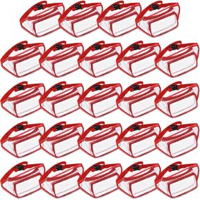 24 Pcs Fanny Packs Clear Fanny Pack for Women Men Waist Pack Stadium Approved Transparent Bag Waterproof Clear Purse Adjustable Belt Bag for Festival, Games, Travel, Concerts(Gray, Black, White, Pink) in Saudi Arabia