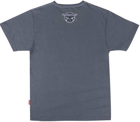 Victory Motorcycle New OEM Men's Blue Bolt Skull Tee Shirt, Small, 286618502 in Saudi Arabia