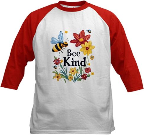 Cafepress Bee Kids Kids Baseball T Shirt Kids Cotton Baseball Jersey ، 3/4 Raglan Sleeve Shirt in Kuwait