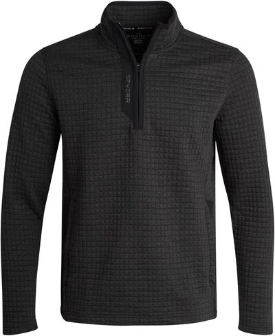 Spyder Men's Sweater - Cozy Box Quilt Quarter Zip Sweaters for Men - Zip Front Pullover Men's Sweater Jacket (S-XXL) in Saudi Arabia