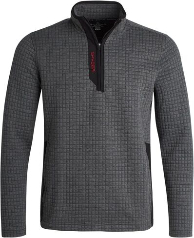 Spyder Men's Sweater - Cozy Box Quilt Quarter Zip Sweaters for Men - Zip Front Pullover Men's Sweater Jacket (S-XXL) in Saudi Arabia