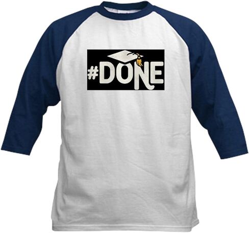 Cafepress Funny Graduation Kids Baseball T Shirt Kids Cotton Baseball Jersey ، 3/4 Raglan Sleeve Shirt in Kuwait