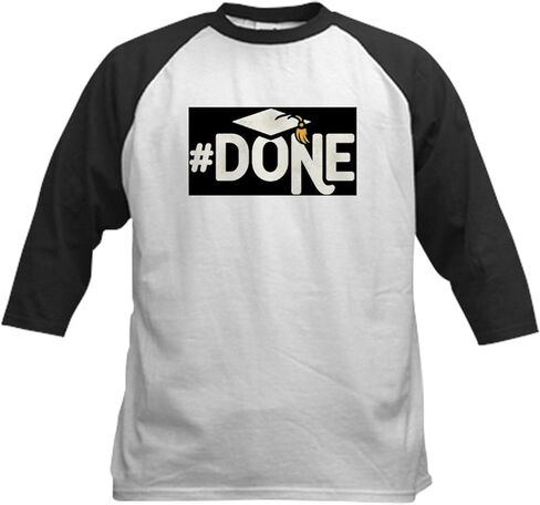 Cafepress Funny Graduation Kids Baseball T Shirt Kids Cotton Baseball Jersey ، 3/4 Raglan Sleeve Shirt in Kuwait