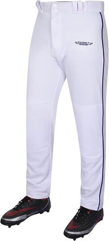 Exxact Sports Homerun Mens Baseball Pants - Full Length Baseball Pants Mens with Piping, Semi-Relaxed Open Bottom Pants in Saudi Arabia