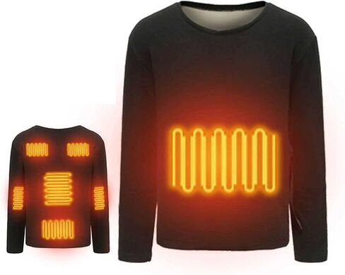 Electric Heated Shirt for Men Women, USB Charging, Washable Heating Top for Outdoor Hunting (No Battery)(Male Black,XXL-XXLarge) in Saudi Arabia