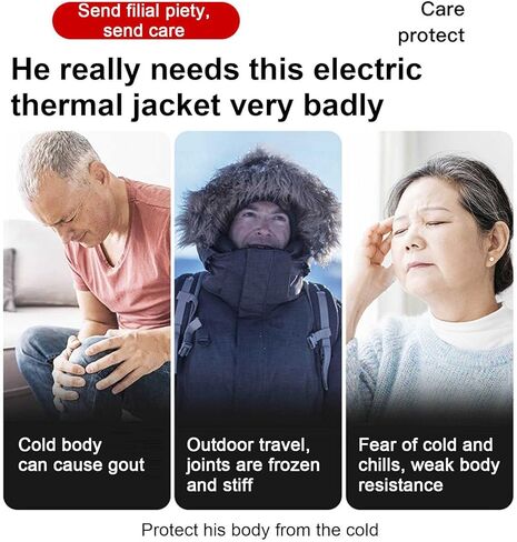 Electric Heated Shirt for Men Women, USB Charging, Washable Heating Top for Outdoor Hunting (No Battery)(Female Purple,4XL-4XLarge) in Saudi Arabia