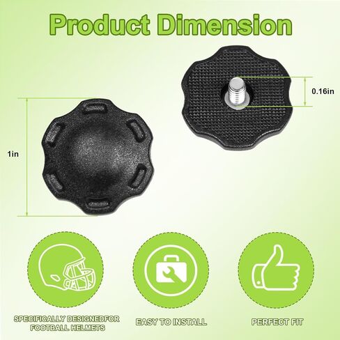 2 PCS مسامير الإبهام متوافقة مع خوذة Riddell Speedflex لكرة القدم ، مسامير الإبهام المستخدمة لعقد نظام تثبيت خوذة كرة القدم ، مناسبة للشباب والبالغين in Saudi Arabia