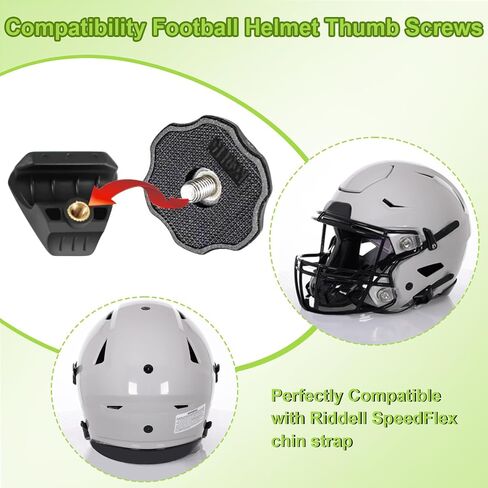 2 PCS مسامير الإبهام متوافقة مع خوذة Riddell Speedflex لكرة القدم ، مسامير الإبهام المستخدمة لعقد نظام تثبيت خوذة كرة القدم ، مناسبة للشباب والبالغين in Saudi Arabia