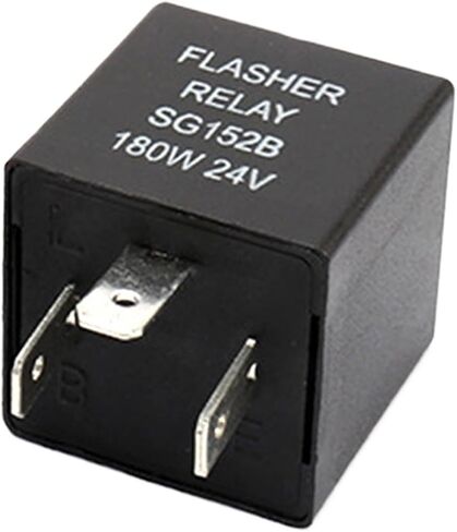 3 Pin Car Motorcycle LED Flasher Relay 12 24V Universal Electronic Adjustable Freauency Turn Signal Light Blinker Flasher Relay(24V) in Saudi Arabia