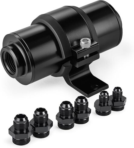FILTER EVILER EREADE INLINE FUEL FILTER 10 MICRON مع 6AN 8AN 10AN ADAPTER & BRACHET CLAMP 50MM Universal in Saudi Arabia
