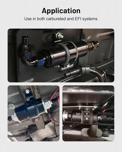 FILTER EVILER EREADE INLINE FUEL FILTER 10 MICRON مع 6AN 8AN 10AN ADAPTER & BRACHET CLAMP 50MM Universal in Saudi Arabia