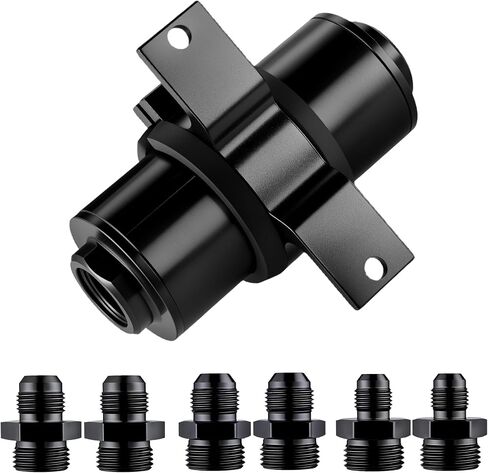 FILTER EVILER EREADE INLINE FUEL FILTER 10 MICRON مع 6AN 8AN 10AN ADAPTER & BRACHET CLAMP 50MM Universal in Saudi Arabia