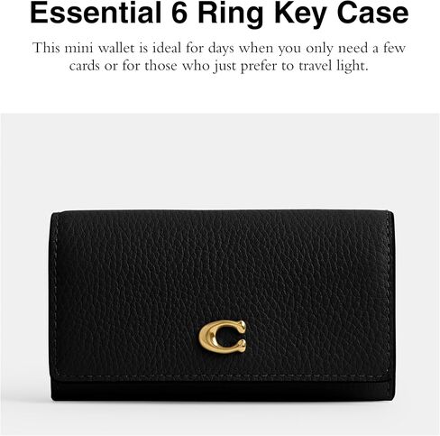 Coach Ring Key Case 6 ، B4/Black in Kuwait