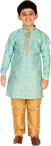 Boy's Silk Kurta Sets | Jaquard | Kids Ethnic Wear Self Design (S-174) in Kuwait