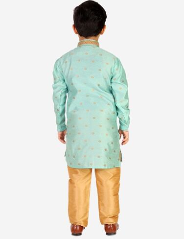 Boy's Silk Kurta Sets | Jaquard | Kids Ethnic Wear Self Design (S-174) in Kuwait