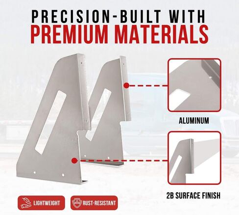 MyTee Products Aluminium Mounting Brackets for Flatbed و Stepdeck Trailer Toolbox - 18 "× 24" ولحمة ، مربع تثبيت Truck Truck Mount in Saudi Arabia