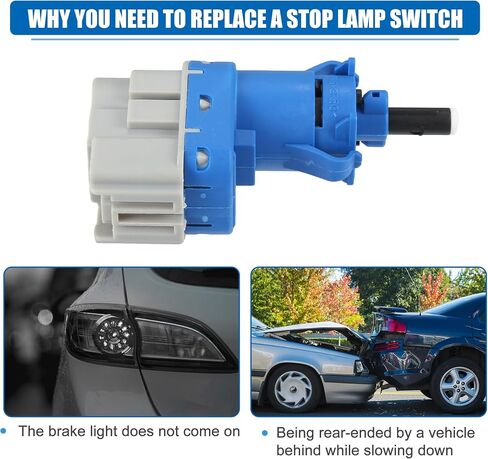 X AutoHaux Stop Lamp Switch Switch Switch Assembly for Ford Fusion 2006-2009 No.7E5Z13480A البلاستيك المعدني الأزرق in Kuwait