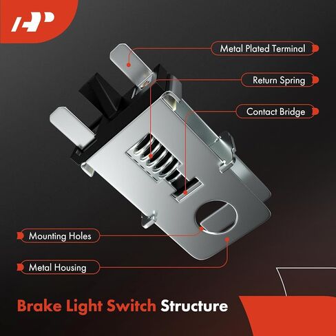A-Premium Brake Light Switch Lamp Compatible with Jeep Cherokee 1984-1990, Wagoneer, Comanche & Volkswagen Fastback & American Motors Ambassador, AMX, Concord, Eagle, 2 Pins in Saudi Arabia