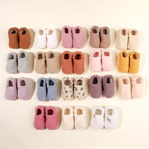 Comfortable Newborns Cotton Socks Shoes Gentle Care Prewalker for Boys and Girls Baby Learning to Walking Shoes in Kuwait