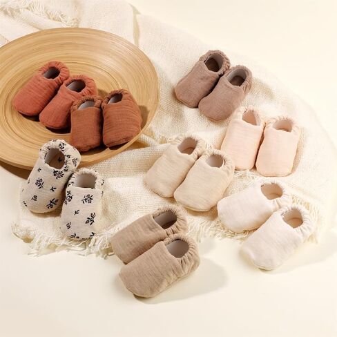 Comfortable Newborns Cotton Socks Shoes Gentle Care Prewalker for Boys and Girls Baby Learning to Walking Shoes in Kuwait