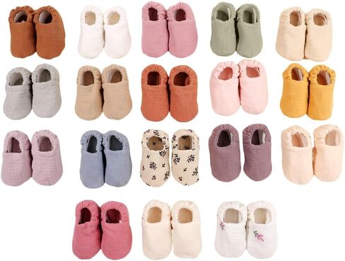 Comfortable Newborns Cotton Socks Shoes Gentle Care Prewalker for Boys and Girls Baby Learning to Walking Shoes in Kuwait