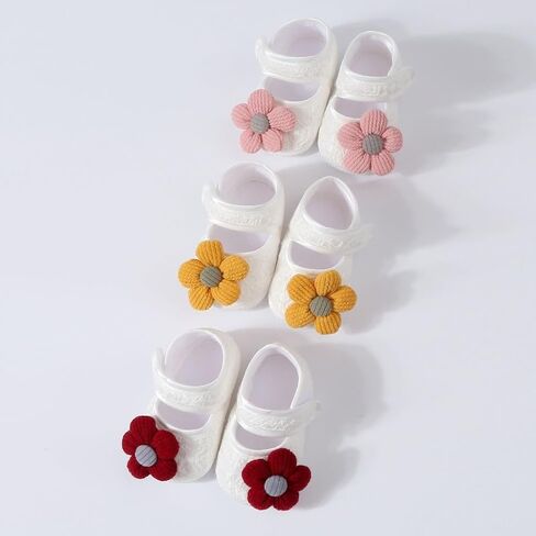 Baby Girls Floral Headband and Nonslip Walking Shoes Floor Shoes with Flower Hairband Set for Delicate Skin in Saudi Arabia