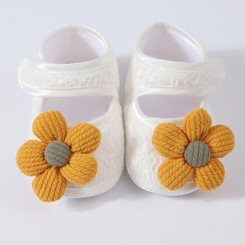 Baby Girls Floral Headband and Nonslip Walking Shoes Floor Shoes with Flower Hairband Set for Delicate Skin in Saudi Arabia