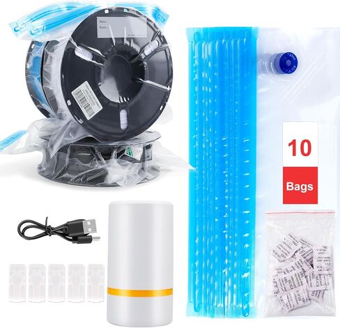 30 PCS Filament Storage Bags with Electric Auto Pump Kit-Includes 30 Filament Vacuum Storage Bags,30 Desiccants，5 Sealed Clips,for 3D Printer Filament Storage and Keep Filament Dry (13.4x11.8 inch) in Saudi Arabia