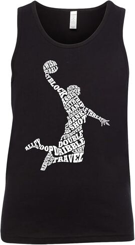 ThreadRock Boys Basketball Player Typography Word Art Youth Tank Top in Saudi Arabia