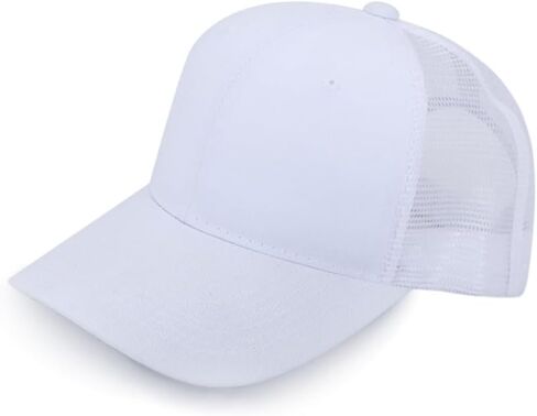 ZH 24 Pack Blank Mesh Trucker Hats ، قبعات البيسبول السائبة قابلة للتعديل للرجال والنساء ، قبعات Snapback العادية بالجملة in Kuwait