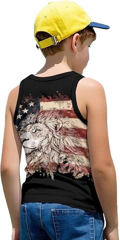 Tank Tops for Boys Casual Graphic Crew Neck Sleeveless T Shirts Kids Comfy Breathable Summer Athletic Tank in Saudi Arabia