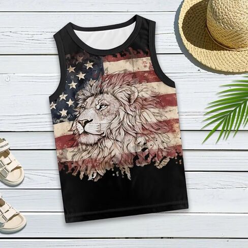 Tank Tops for Boys Casual Graphic Crew Neck Sleeveless T Shirts Kids Comfy Breathable Summer Athletic Tank in Saudi Arabia