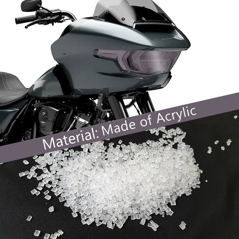 Motorcycle Headlight Lens Cover, Front Headlamp Protection Cover Waterproof Anti-Scratch Lenses Guard Fit for Harley Touring CVO Road Glide FLTRXSE 2023-2024/ST 2024(Deep Smoke) in Kuwait